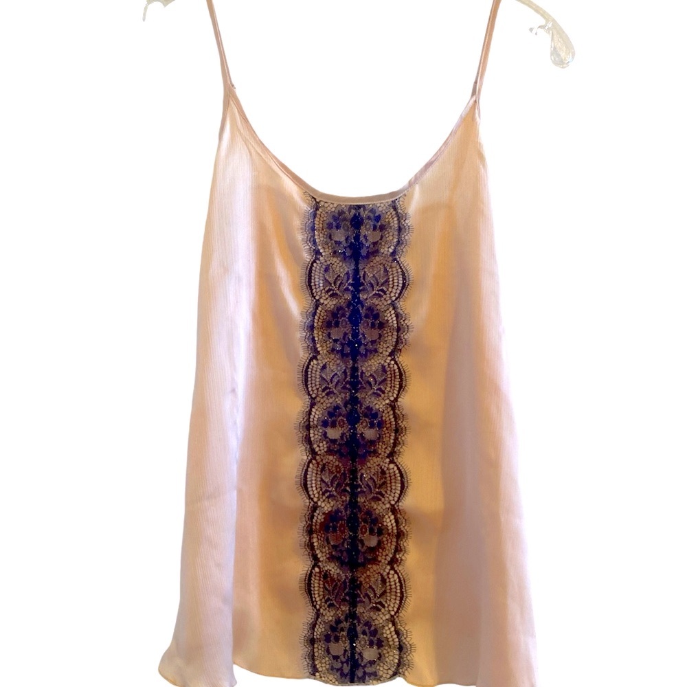 Pretty pink satin tank